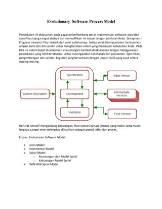 Evolutionary software process model | DOCX