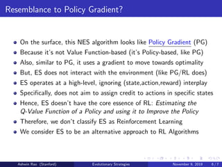 Evolutionary Strategies as an alternative to Reinforcement Learning | PDF