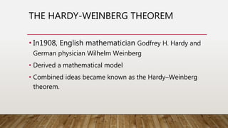 Evolutionary synthesis and hardy weinberg theorem | PPT