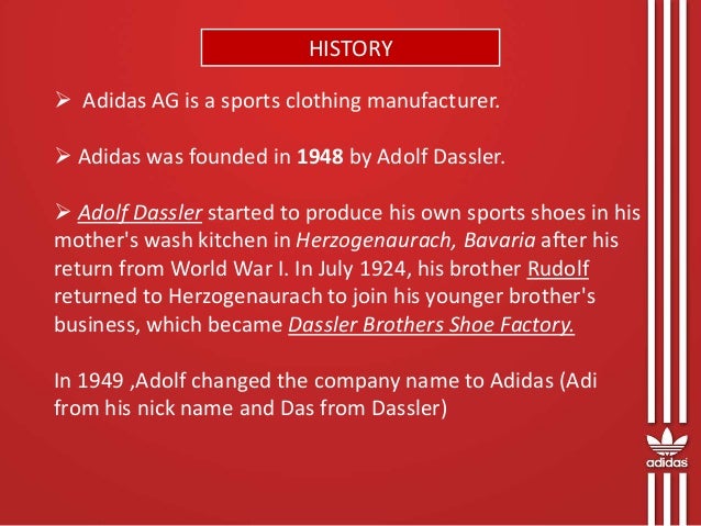 adidas company information