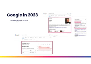 Google in 2023
Knowledge graph & cards
 