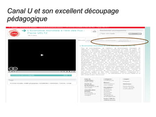 Canal U et son excellent découpage pédagogique  