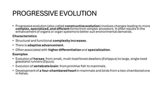 Progressive Evolution Chart EVOLUTION - Theories, Pre-Darwinism, Darwinism | PDF