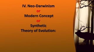  EVOLUTION AND MECHANISM OF EVOLUTION