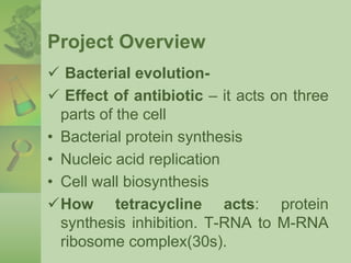 Evolution in bacteria by the use of antibiotic | PPTX