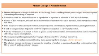 Evolution (Lecture 4).pptx natural selection | PPT