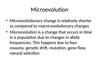EVOLUTION Lecture Three.pptx for our generation | PPTX
