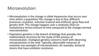 Evolution ( Macro and Micro Evolution).pptx | Biological Sciences | Science