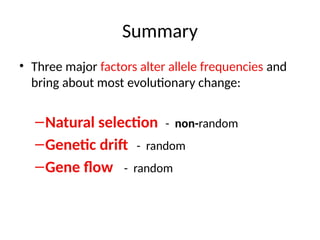 Mechanisms of Evolution including Hardy Weinberg Equilibrium | PPTX