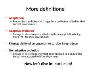 Mechanisms of Evolution including Hardy Weinberg Equilibrium | PPTX
