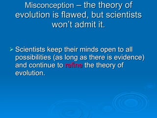 Evolution Misconceptions | PPT