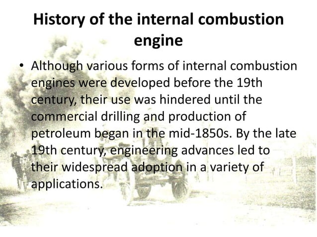 Evolution of 1st combustion engine | PPT