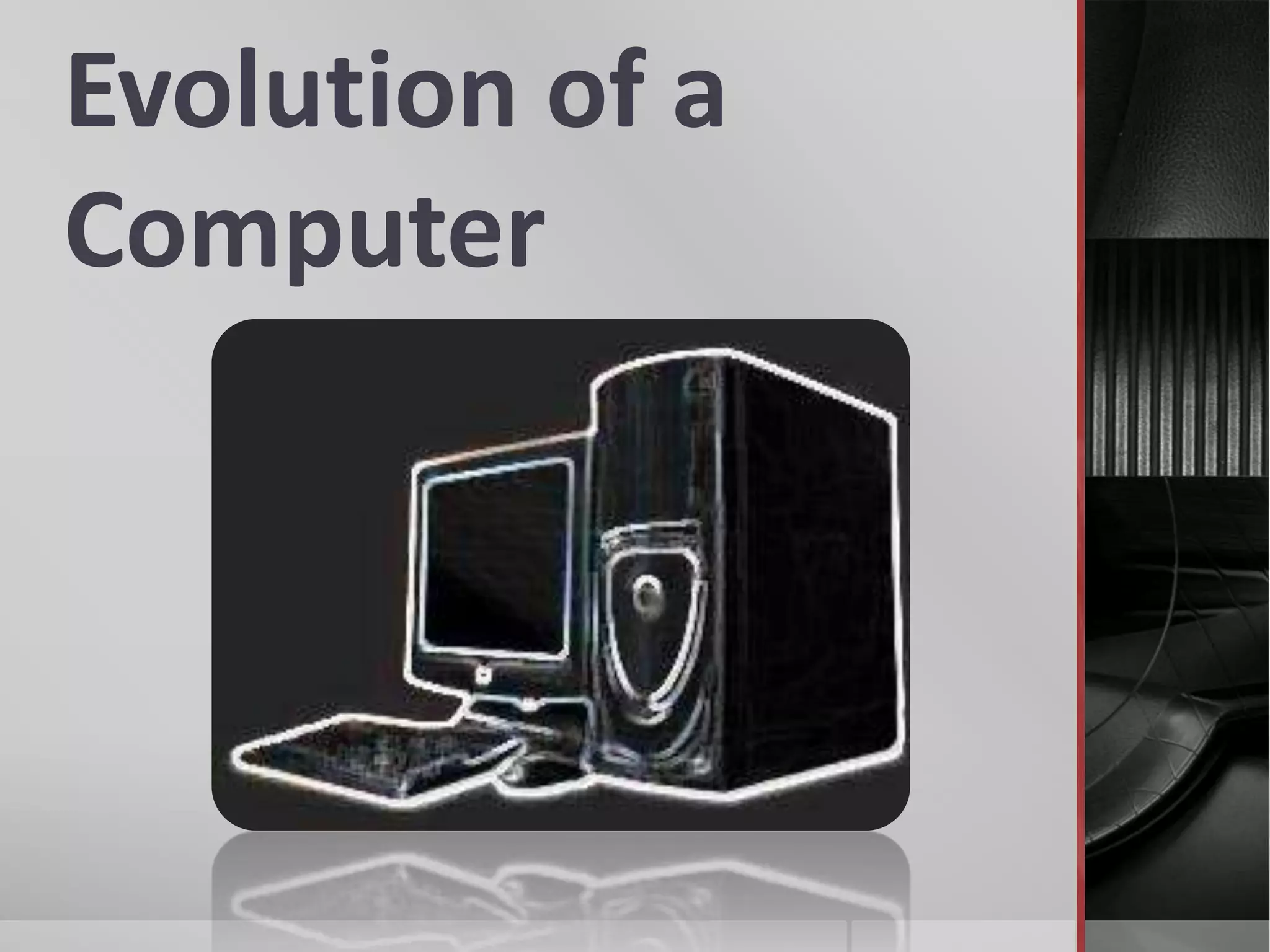 Evolution of a
Computer