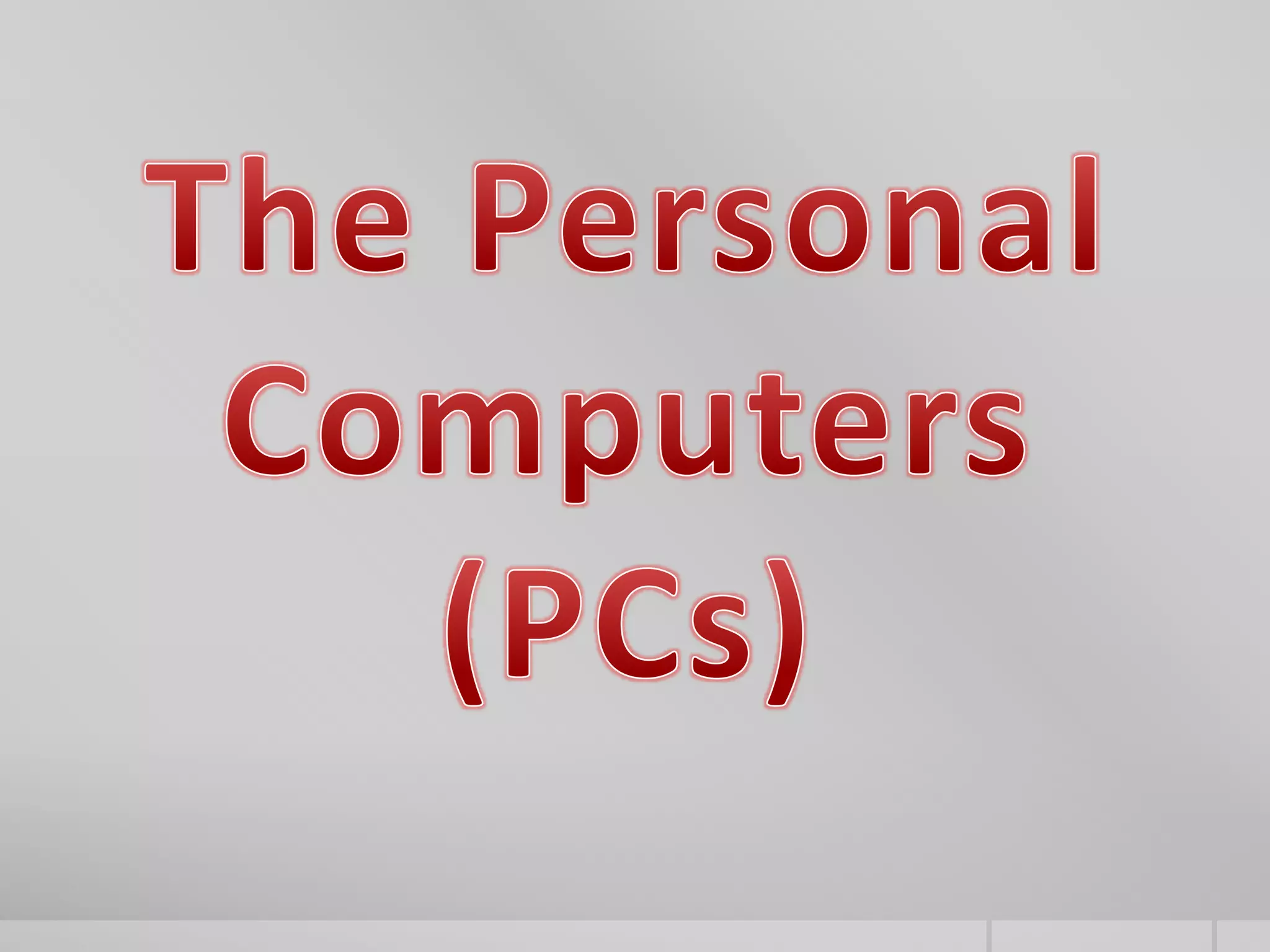 Evolution of a computer 1