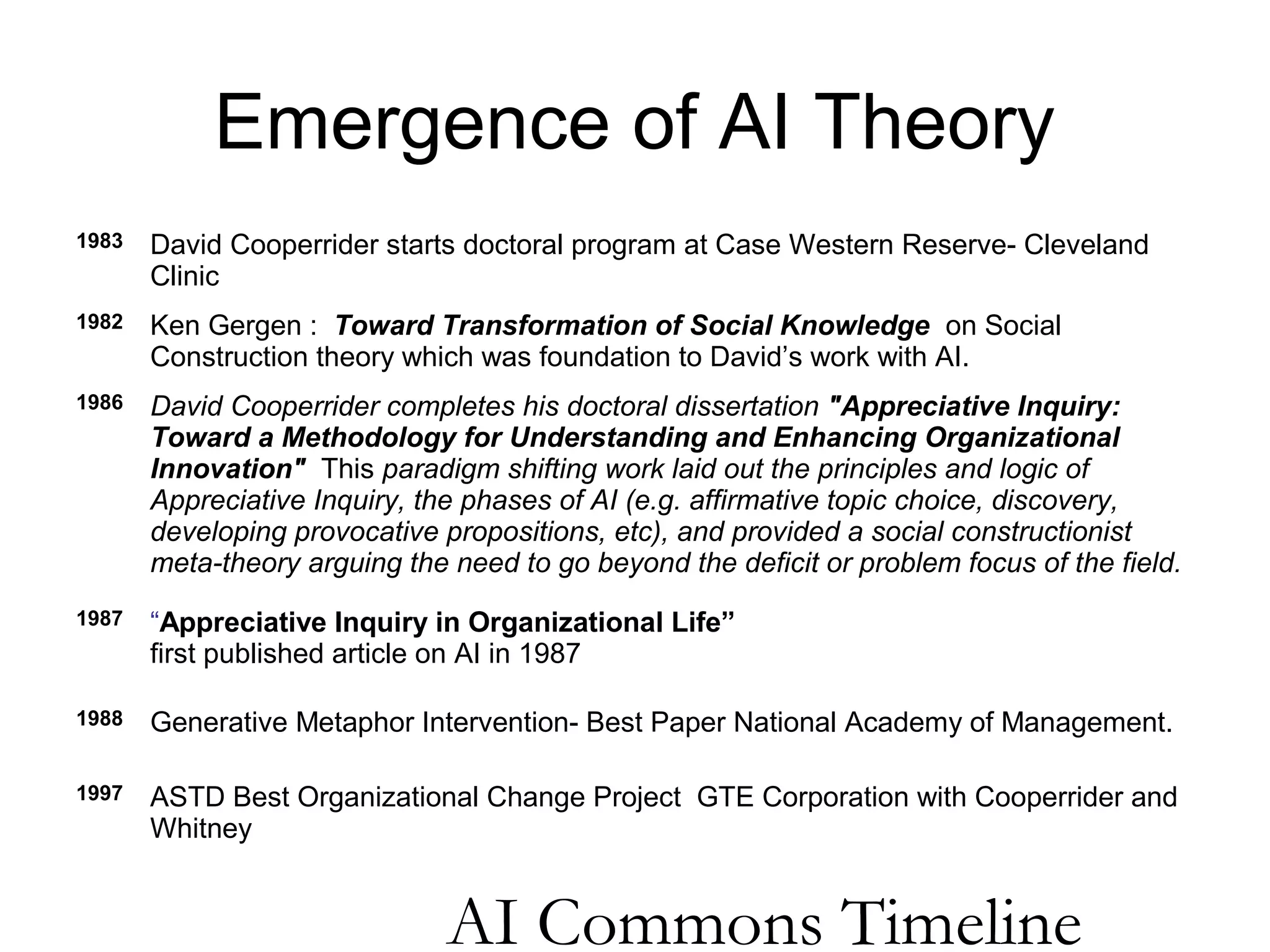 Evolution of ai theory and models | PPT
