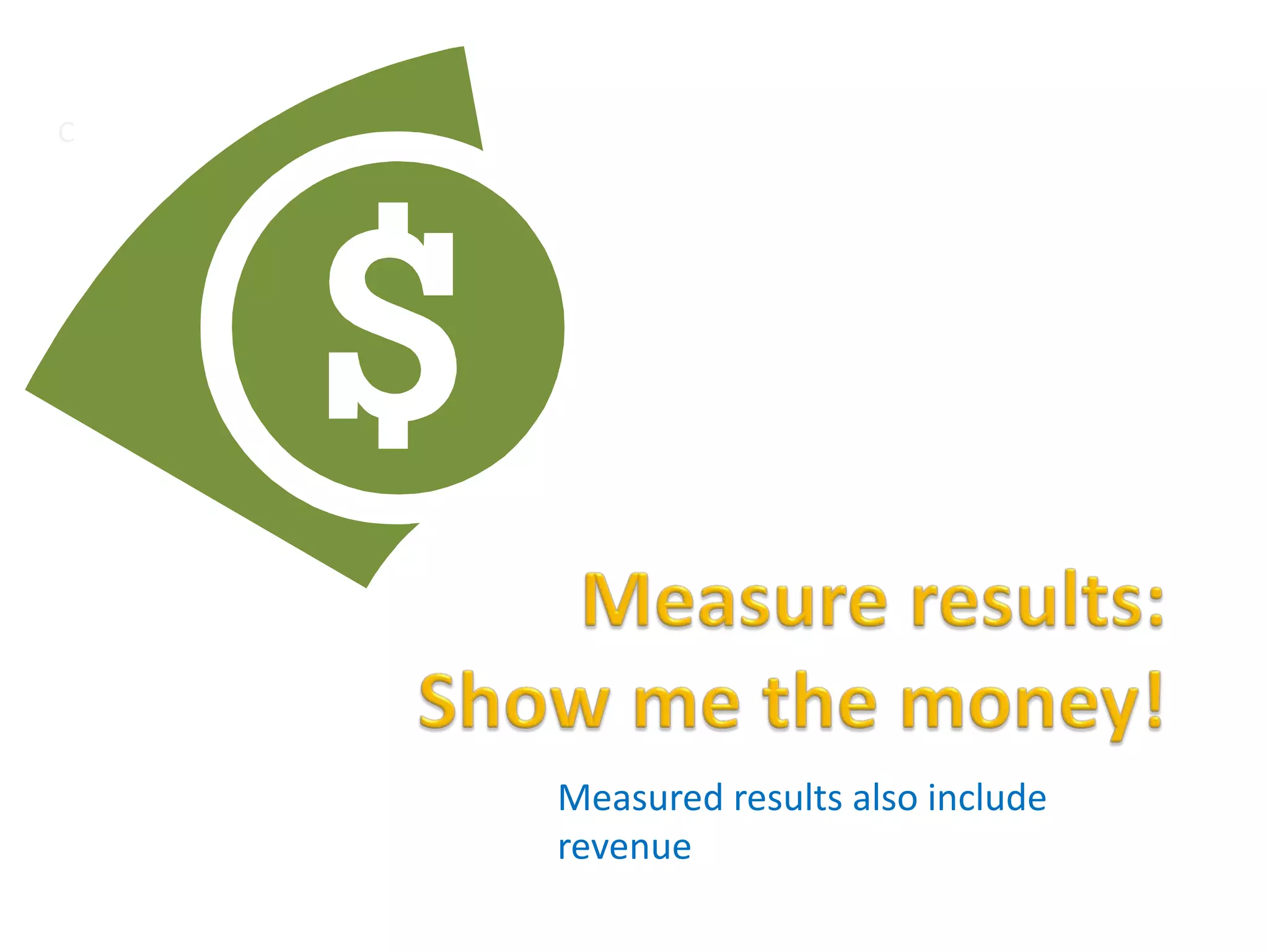 Measured results also include
revenue
C
 