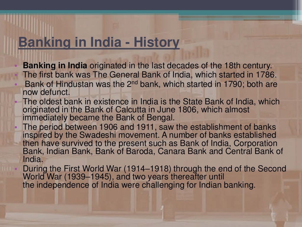 Evolution of bank in india