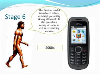 This familiar model
           introduced colors,
Stage 6   with high portability
          & very affordable. It
             also provided a
           variety of useful as
          well as ertertaining
                features.




                 2000s
 