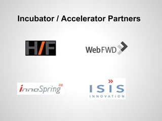 Incubator / Accelerator Partners
 