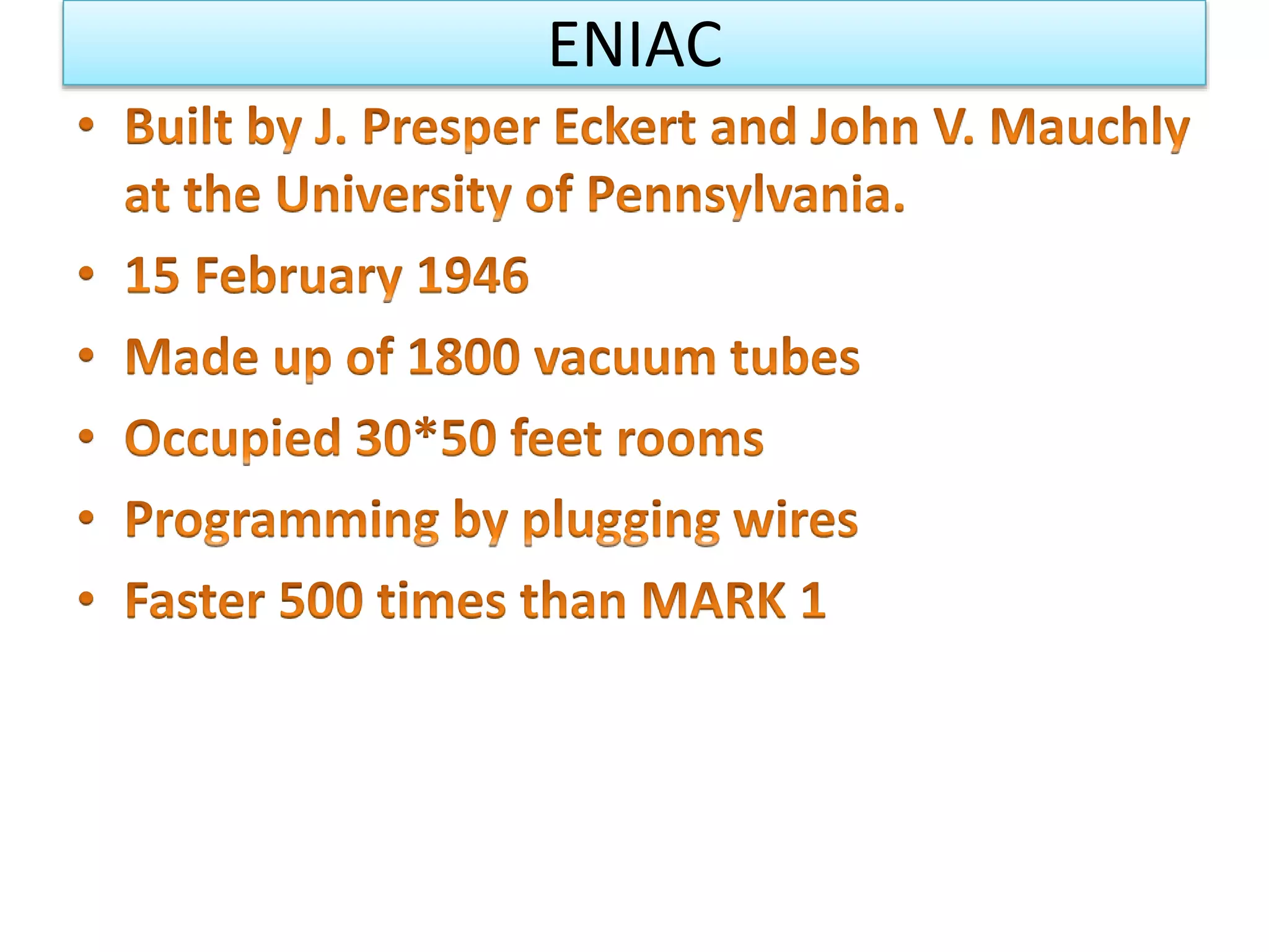 ENIAC
 