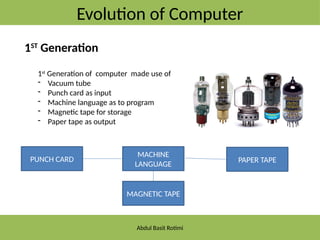 Evolution of Computers._: For grade 8-10 | PPTX