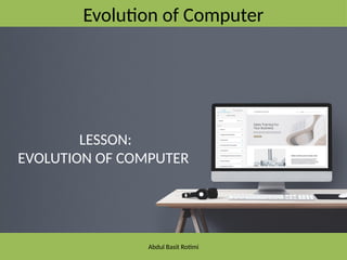 Evolution of Computers._: For grade 8-10 | PPTX