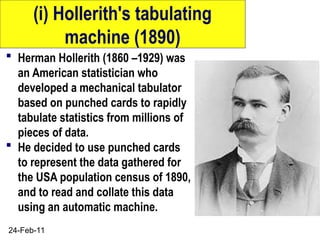 Tabulating Card Evolution Of ComputersEvolution Of Computers unit two.ppt