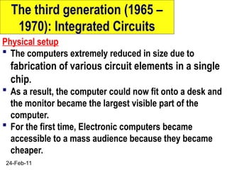 Early Computer Elements Evolution Of ComputersEvolution Of Computers unit two.ppt
