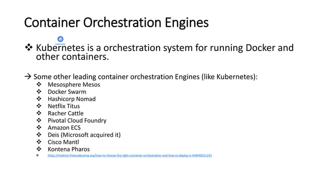 Evolution of containers to kubernetes | PPT