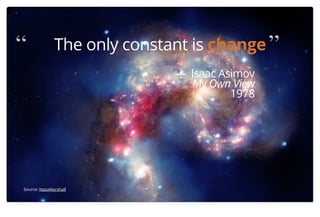 “

The only constant is change ”
— Isaac Asimov
My Own View
1978

Source: NasaMarshall

 