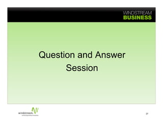Question and Answer
      Session



                      37
 