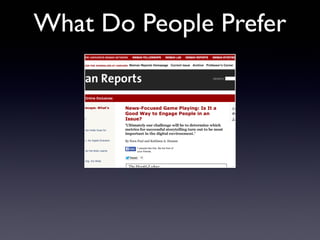 What Do People Prefer

 