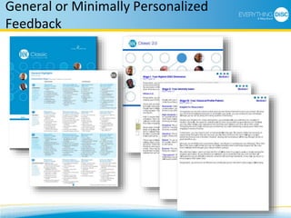 General or Minimally Personalized
Feedback
 