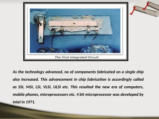 First Vlsi Computer Evolution of Electronics1.ppt Evolution of Electronics1.ppt