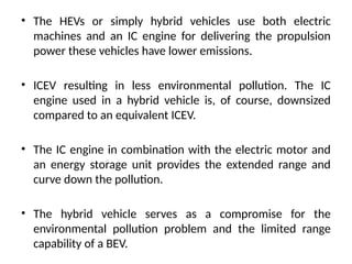 Evolution of Electric Vehicle and hybrid Electric vehicle | PPTX