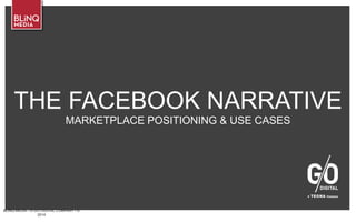 BLINQ MEDIA – A G/O DIGITAL COMPANY • ©
2014
THE FACEBOOK NARRATIVE
MARKETPLACE POSITIONING & USE CASES
 