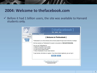 Evolution of facebook | PPT