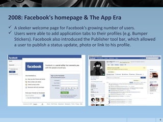 Facebook In 2007 Evolution of facebook | PPT
