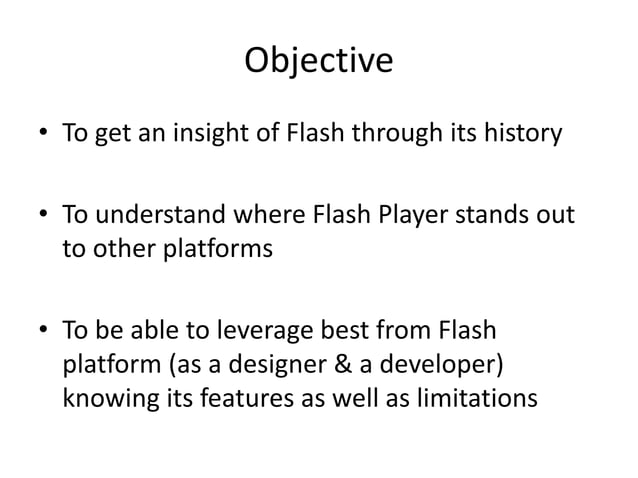 Evolution of flash platform | PPTX