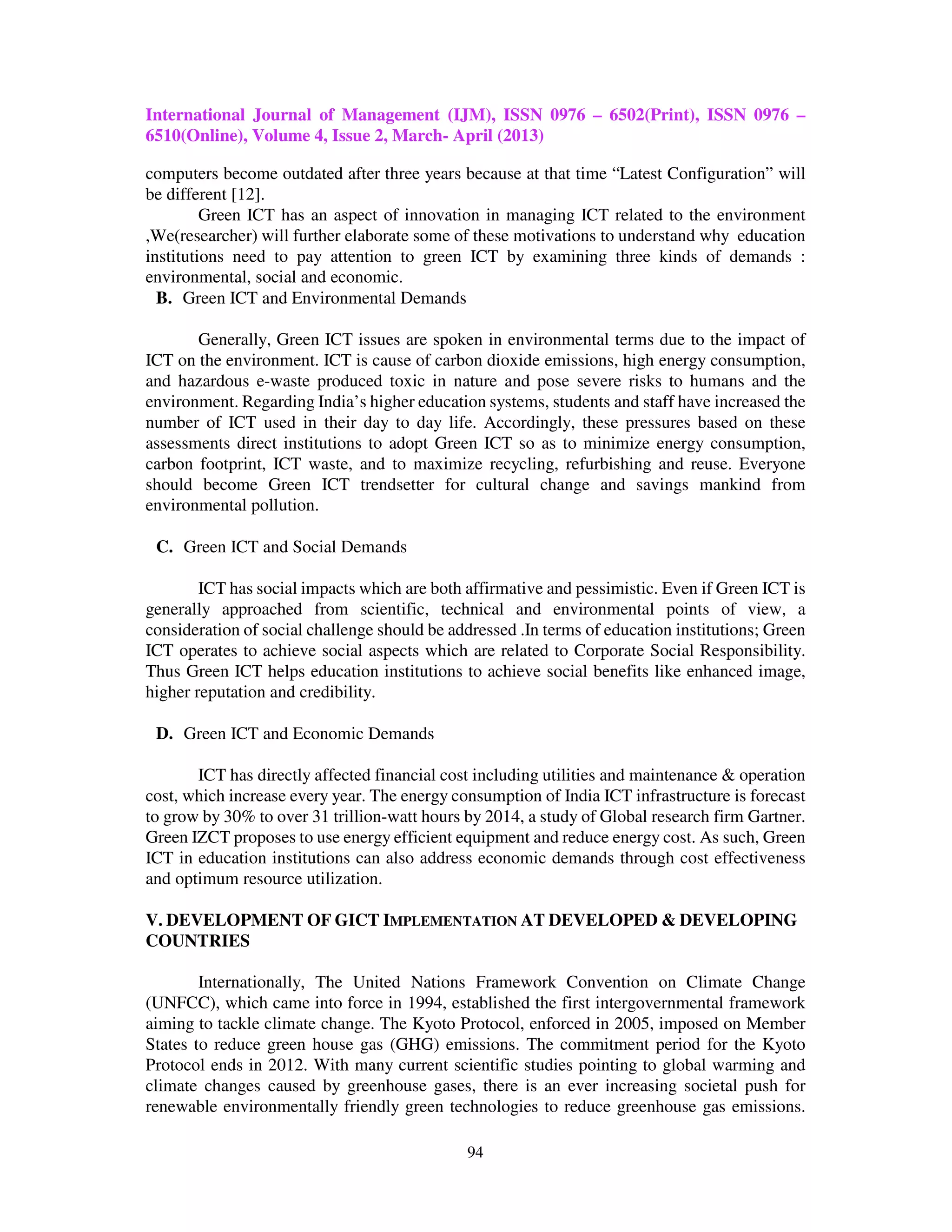 Evolution of green ict implementation in education sector a study of ...