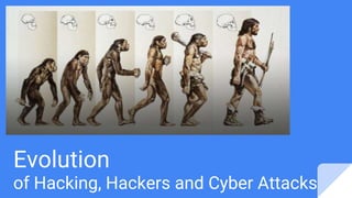 Evolution
of Hacking, Hackers and Cyber Attacks
 