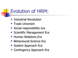 Evolution of hrm | PPT