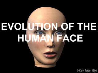 EVOLUTION OF THE
HUMAN FACE
www.indiandentalacademy.com
 