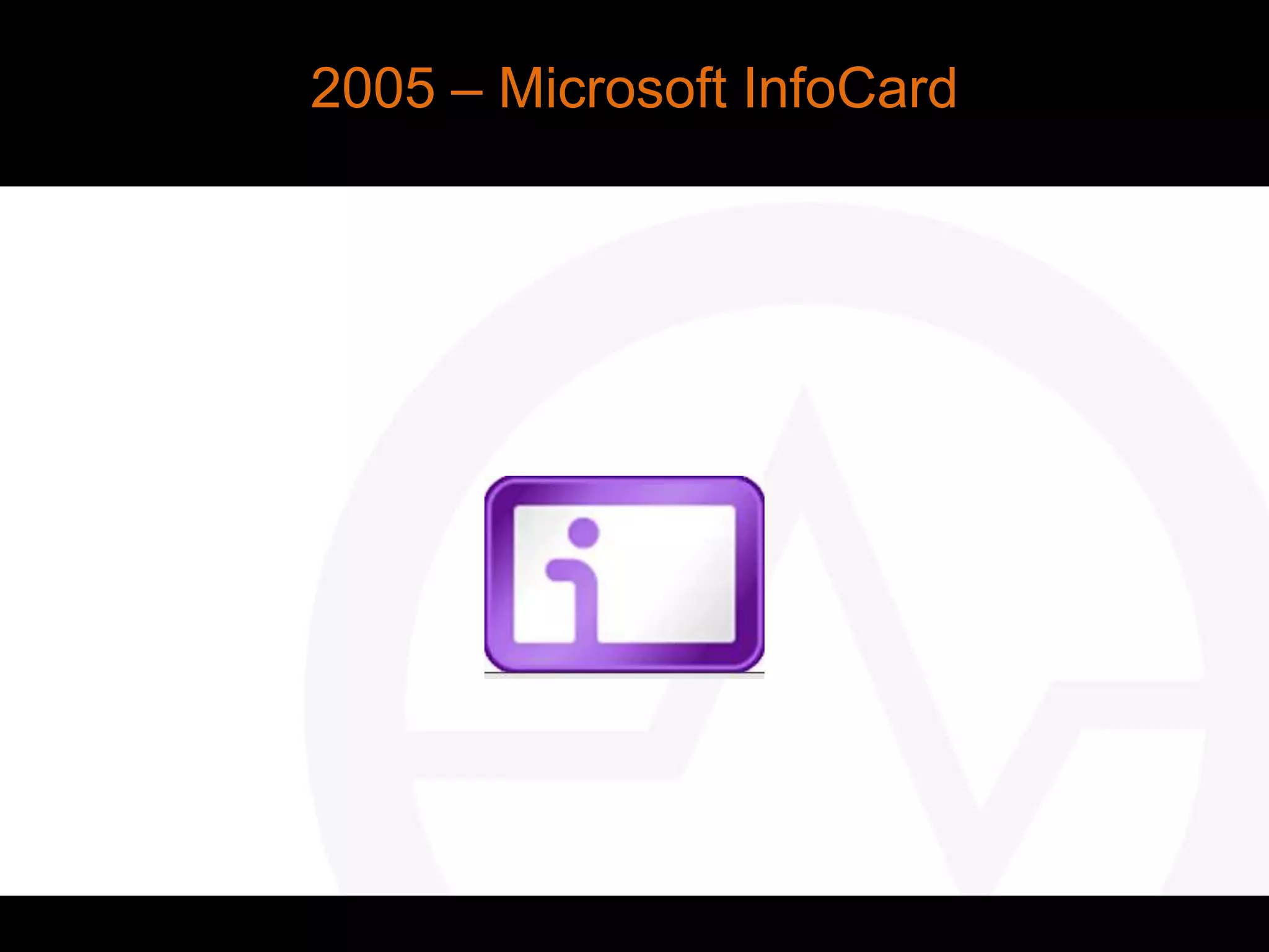 2005 – Microsoft InfoCard
 