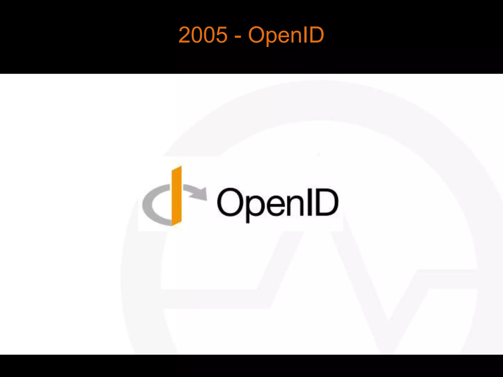 2005 - OpenID
 