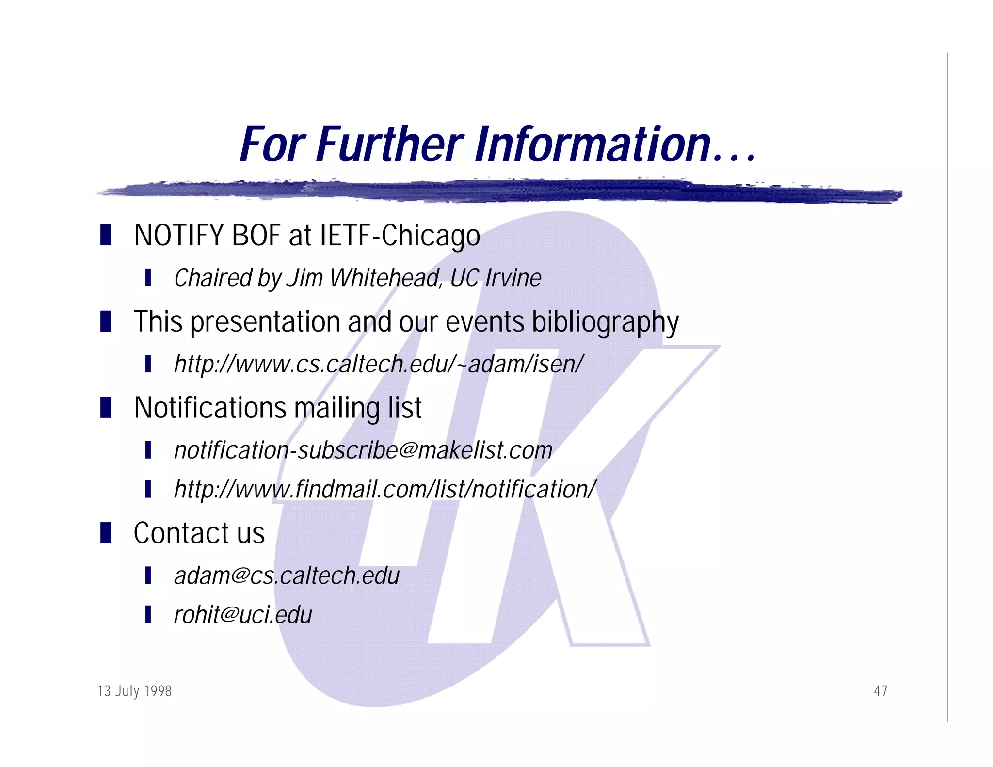 The Evolution of Internet-Scale Event Notification Services