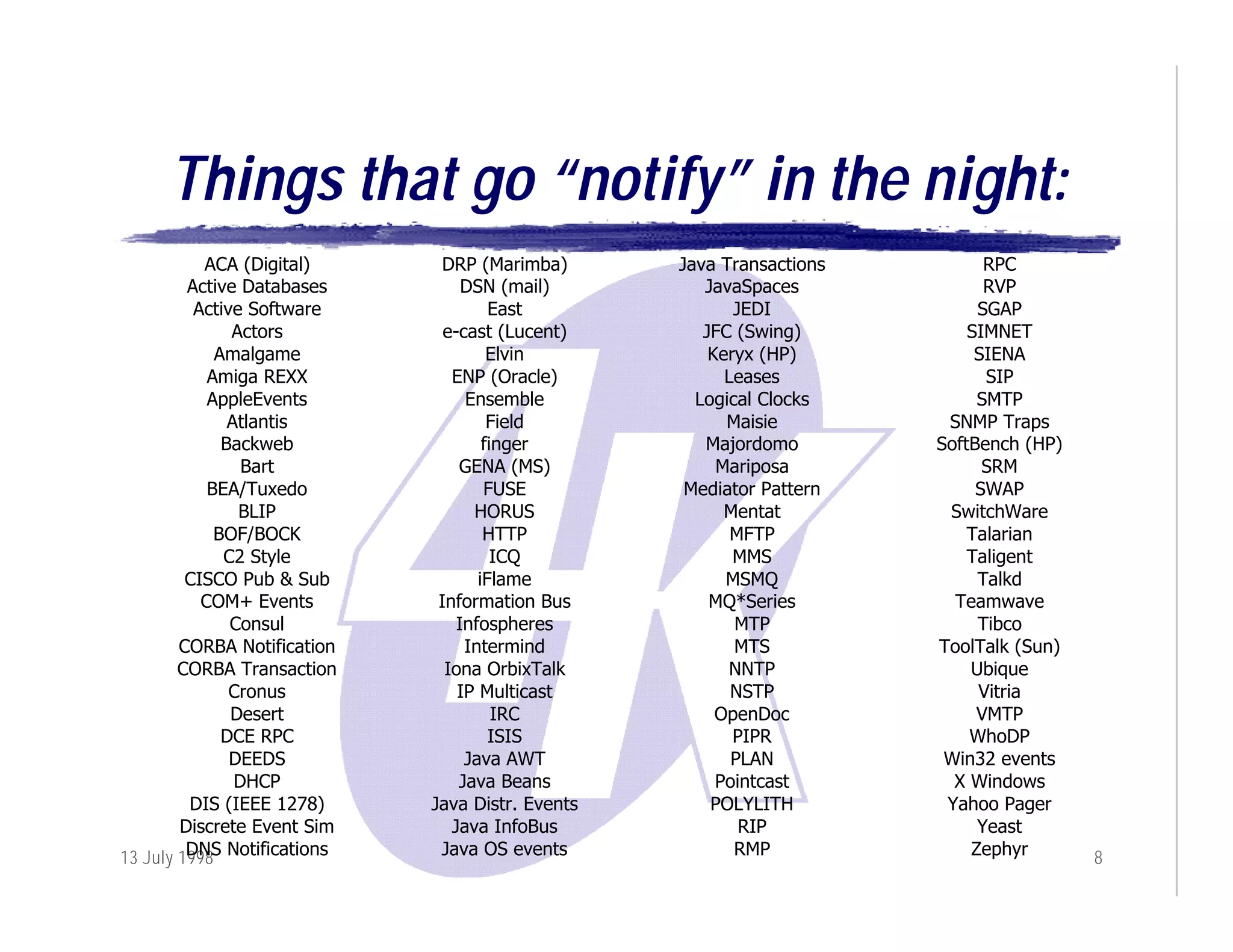 The Evolution of Internet-Scale Event Notification Services