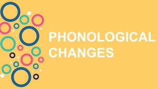 PHONOLOGICAL
CHANGES
 