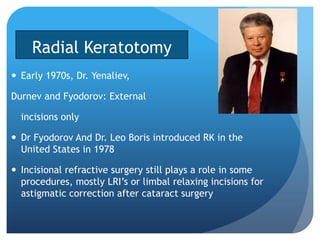 THE EVOLUTION OF LASIK by J. Alberto Martinez MD COPE ID 31538-RS | PPTX