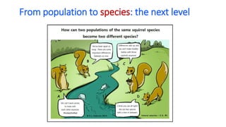 From population to species: the next level
 